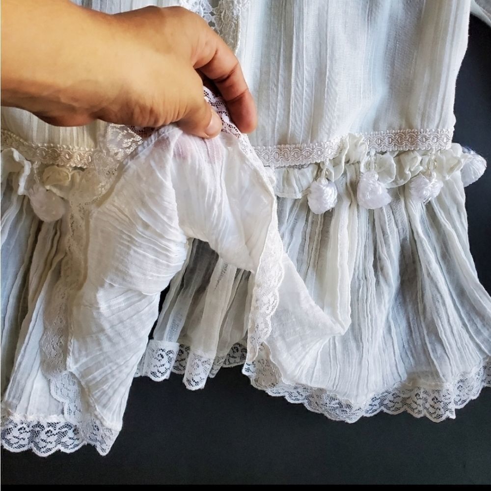 Anthropologie White Peasant Blouse - Picture 6 of 10